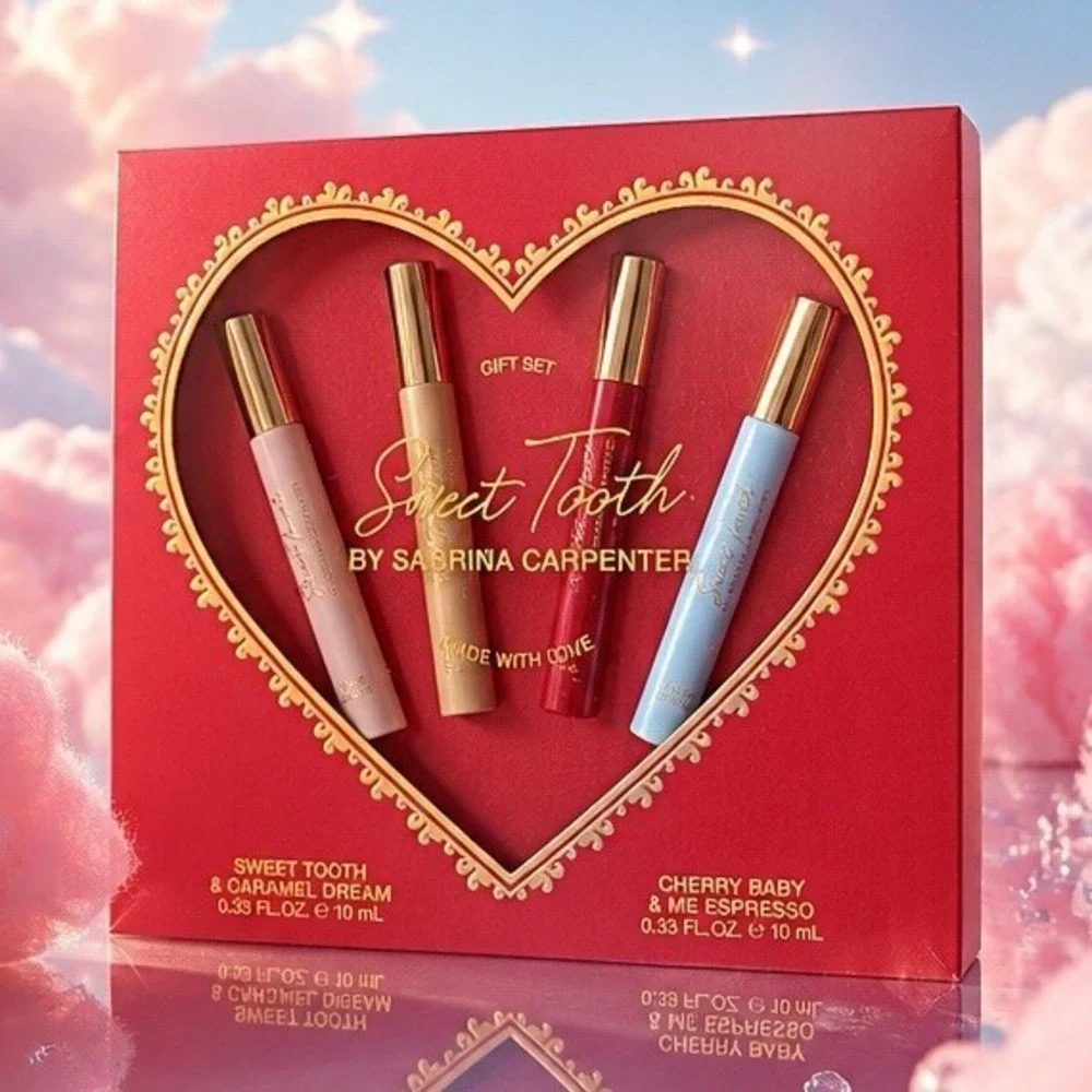 Sabrina Carpenter Sweet Tooth 4 Pc Travel Spray Gift Set 10ml EDP New